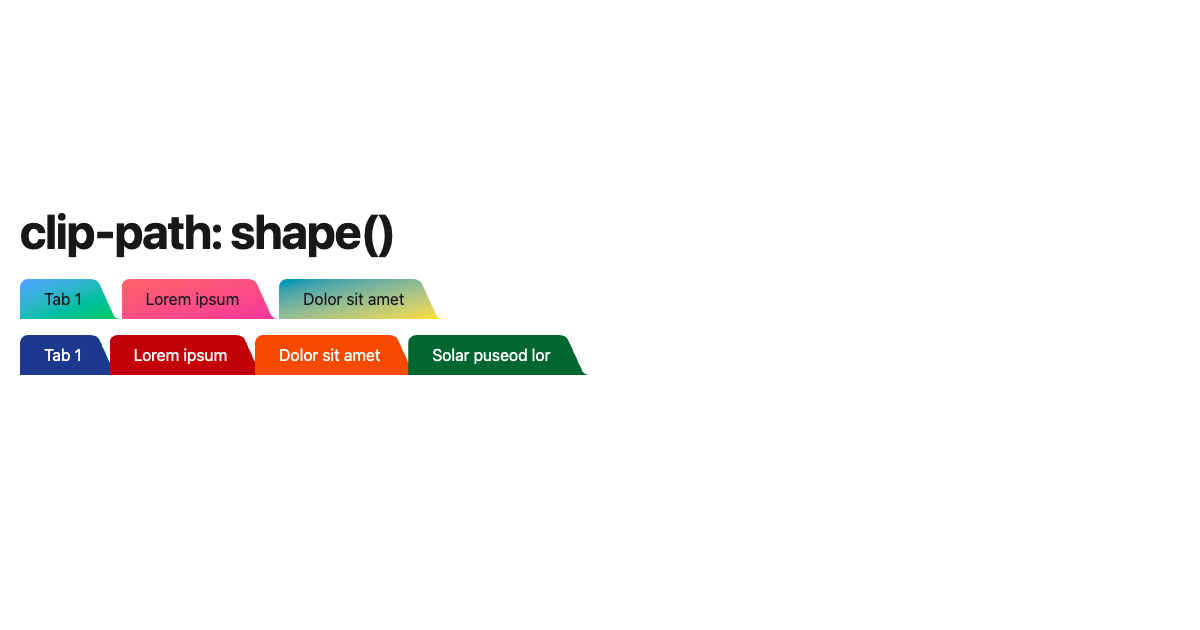 CSS Tab Shape